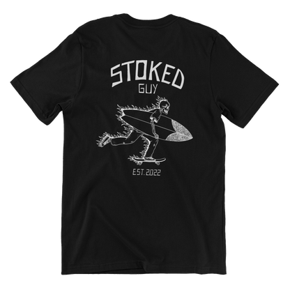 Stoked Guy Surf Skate Clothing Wear Back Design